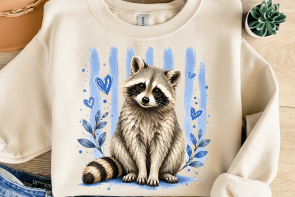 Download Cute Raccoon Lover PNG T-Shirt Design - Love Collection