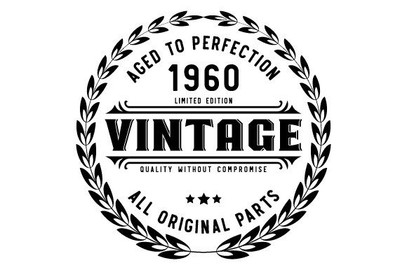 Download Vintage 1960 Aged to Perfection SVG EPS - 1960 Collection