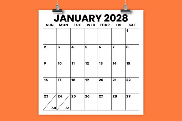 Download 2028 Square 12 X 12 Large No. Calendar - 2028 Collection