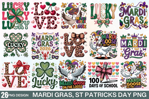 Download Lucky Love and Mardi Gras PNG Bundle - Love Collection