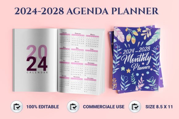 Download Five Years Agenda Planner 2024-2028 - 2028 Collection