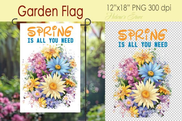 Download Spring Design Garden Flag Sublimation - Spring design Collection