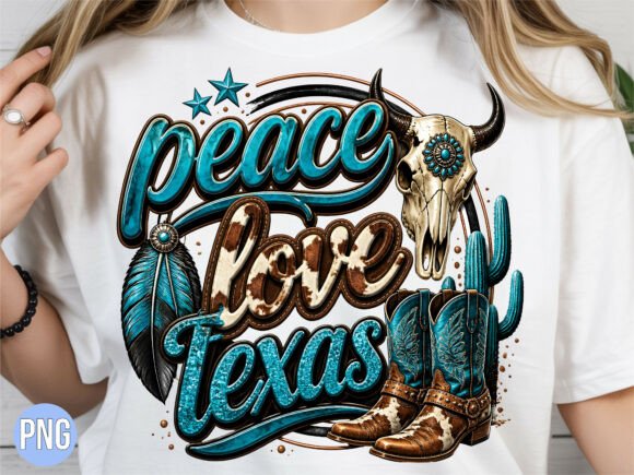 Download Western Peace Love Texas PNG T-Shirt - Love Collection