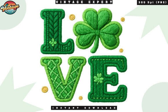 Download Lucky Love Crochet St Patrick’s Day PNG - Love Collection