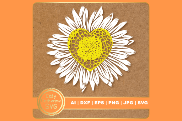 Download Love Heart Daisy SVG Cut File - Love Collection