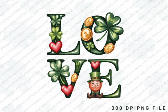 Download Lucky Love PNG Sublimation Design - Love Collection