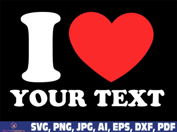 Download I Heart Love Custom&nbsp; Text Svg Png - Love Collection