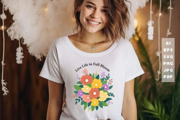 Download Live Life in Full Blom SVG Spring Design - Spring design Collection