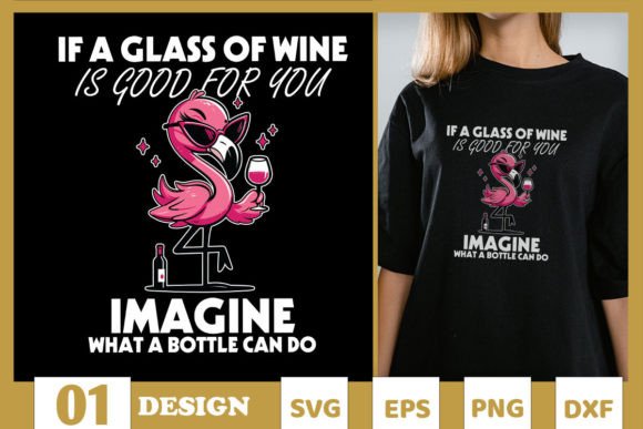 Download Drunk Flamingo Wine Lover SVG - Love Collection