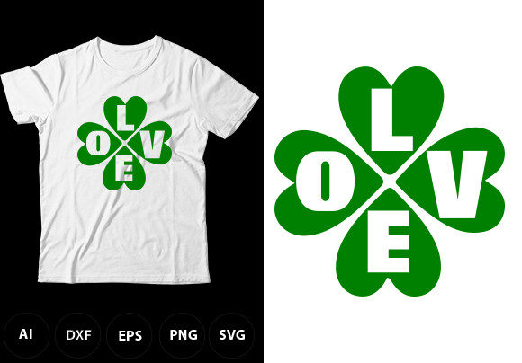 Download Lucky Love T-Shirt Design, Irish Day Tee - Love Collection
