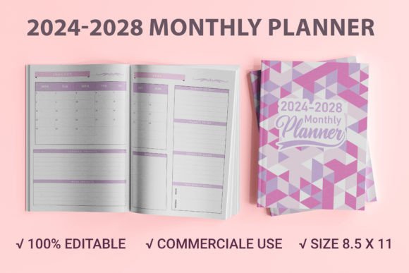 Download Five Years Monthly Planner 2024-2028 - 2028 Collection