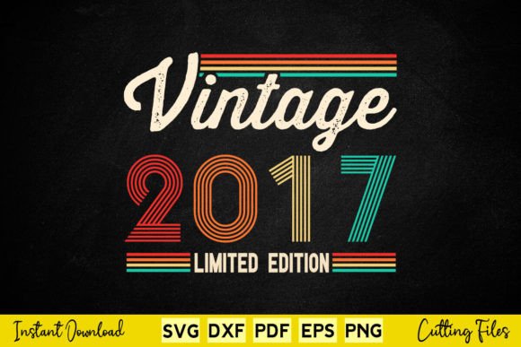 Download 7 Year Old Gifts Born in 2017 Vintage - 2017 Collection