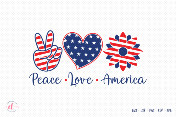 Download Peace Love America SVG - Patriotic SVG - Love Collection