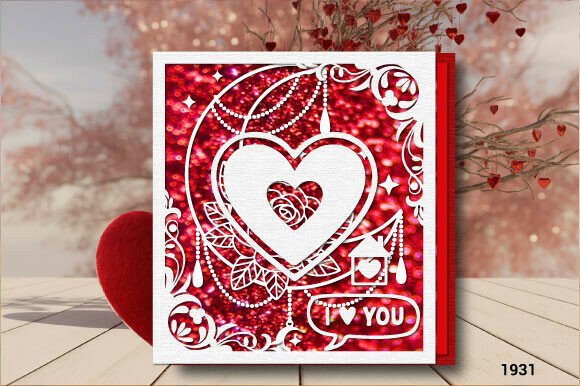 Download I Love YOU Valentine Card Svg LAYER 1931 - Love Collection