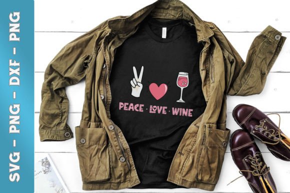 Download Peace Love Wine Wine Lover SVG - Love Collection