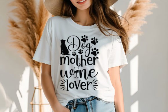 Download Dog Mother Wine Lover SVG Design - Love Collection